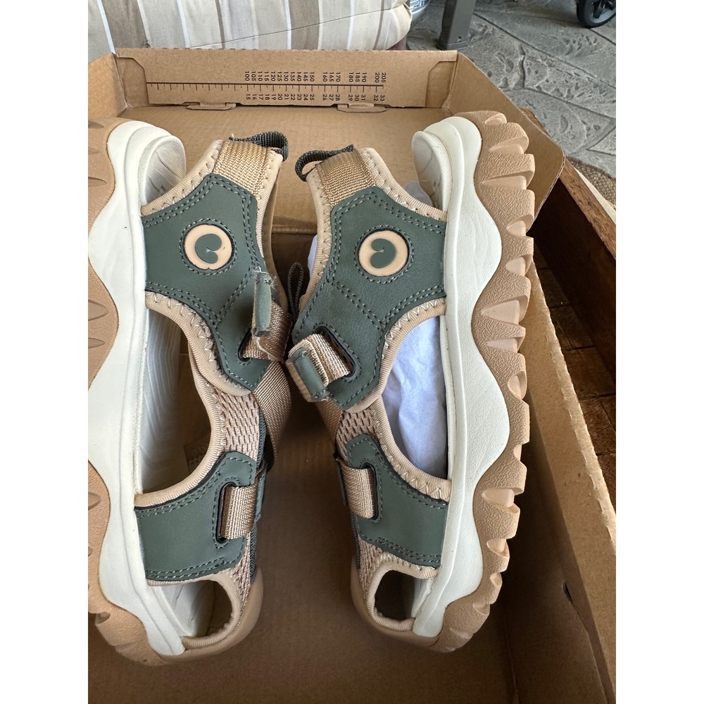 Mini Bala Kids Sport Sandals Olive Green Tan Chunky Sole Adj Straps 2.5
NWTs